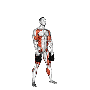 Kettlebell Double Snatch movement animation