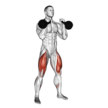 Kettlebell Front Squat movement animation