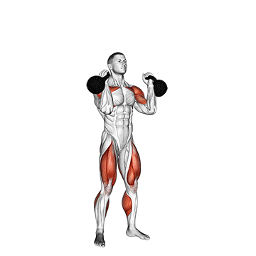 Kettlebell Thruster movement animation